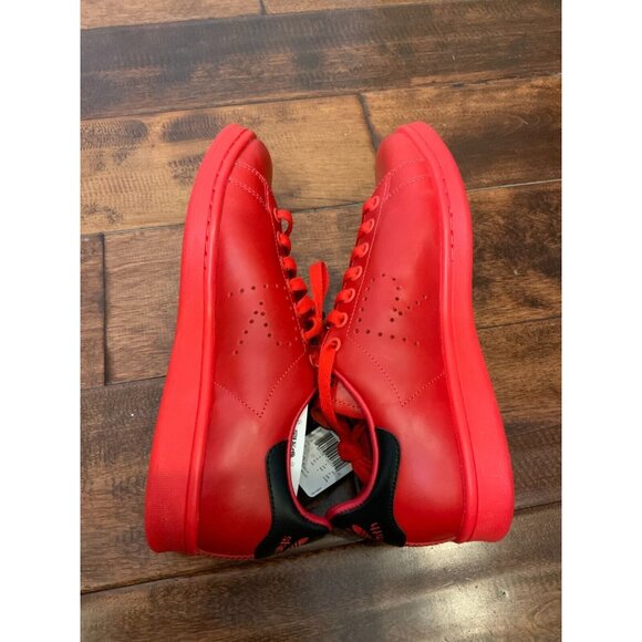 Adidas + Raf Simons Red Leather Stan Smith Sneakers, Size 7.5 (W) 6 (M) NWOB! - Picture 6 of 8